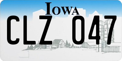 IA license plate CLZ047