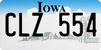 IA license plate CLZ554