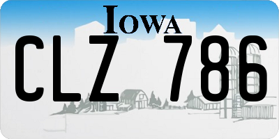 IA license plate CLZ786