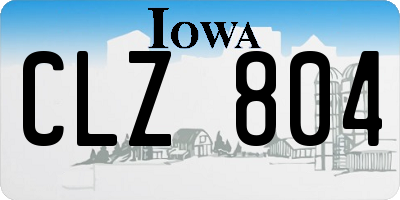 IA license plate CLZ804