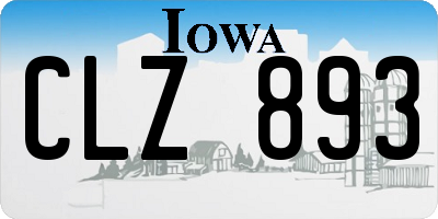IA license plate CLZ893