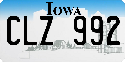 IA license plate CLZ992