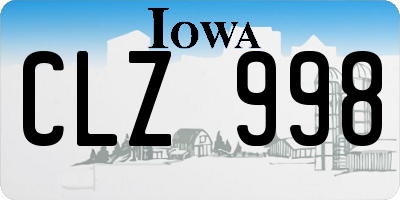 IA license plate CLZ998