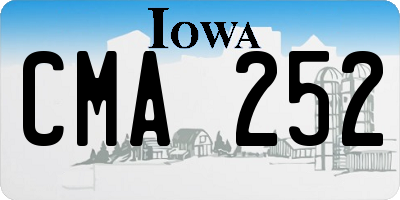 IA license plate CMA252