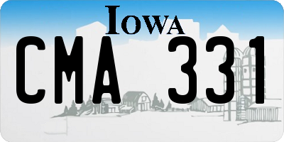 IA license plate CMA331