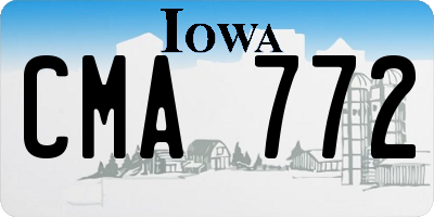 IA license plate CMA772