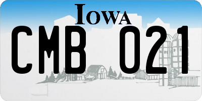 IA license plate CMB021