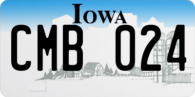 IA license plate CMB024