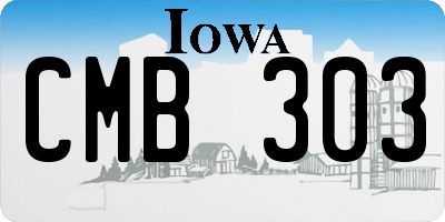 IA license plate CMB303