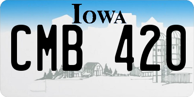 IA license plate CMB420