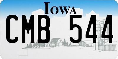 IA license plate CMB544