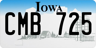 IA license plate CMB725