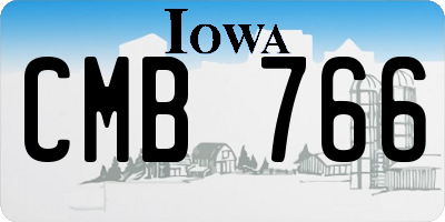 IA license plate CMB766