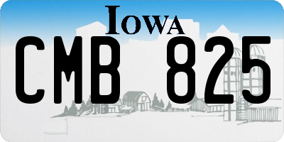 IA license plate CMB825