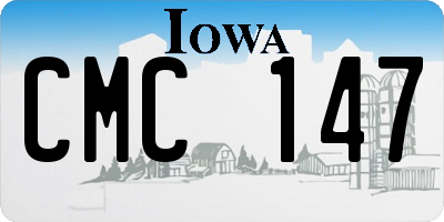 IA license plate CMC147