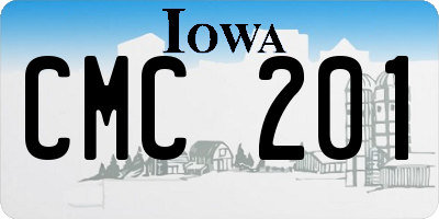 IA license plate CMC201