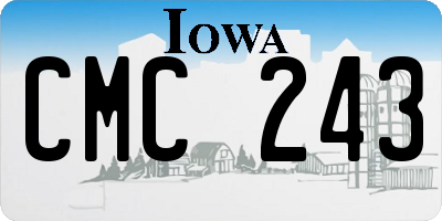 IA license plate CMC243
