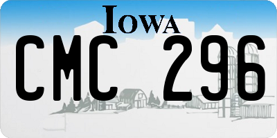 IA license plate CMC296