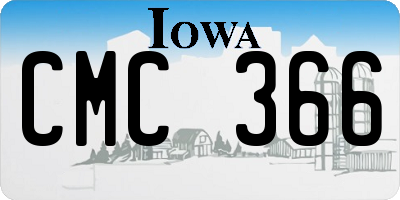 IA license plate CMC366