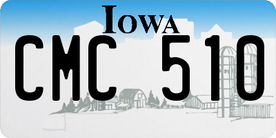 IA license plate CMC510