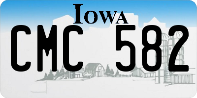 IA license plate CMC582