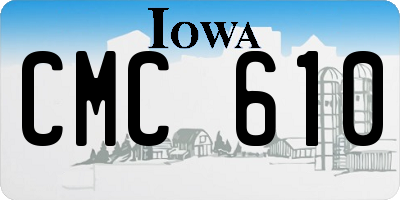IA license plate CMC610