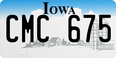 IA license plate CMC675