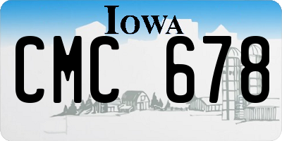 IA license plate CMC678