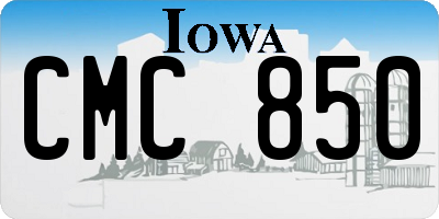 IA license plate CMC850