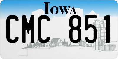 IA license plate CMC851