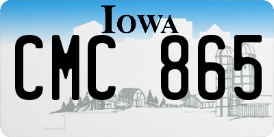 IA license plate CMC865