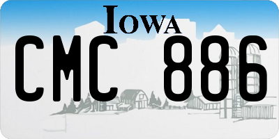 IA license plate CMC886