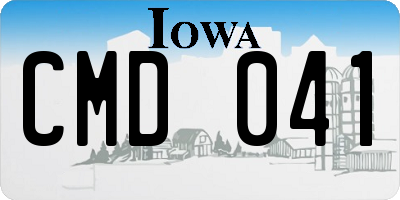 IA license plate CMD041