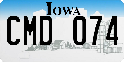 IA license plate CMD074