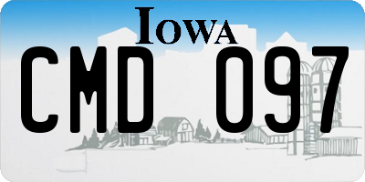 IA license plate CMD097