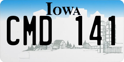 IA license plate CMD141