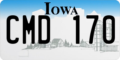 IA license plate CMD170