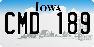 IA license plate CMD189