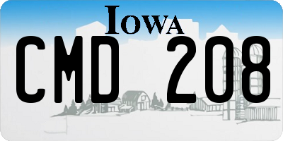 IA license plate CMD208