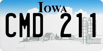 IA license plate CMD211