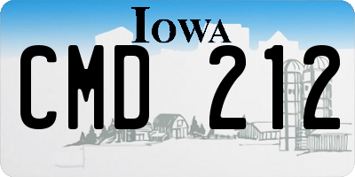 IA license plate CMD212