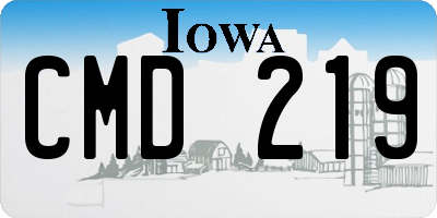 IA license plate CMD219