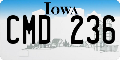 IA license plate CMD236