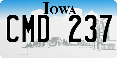 IA license plate CMD237
