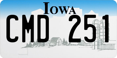 IA license plate CMD251