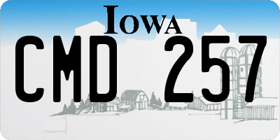 IA license plate CMD257