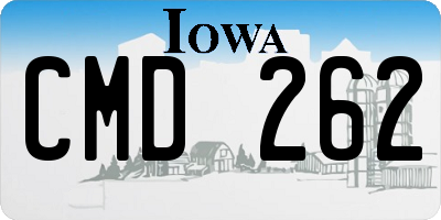 IA license plate CMD262