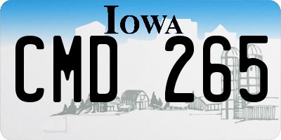 IA license plate CMD265