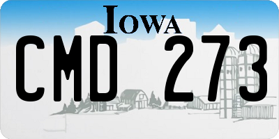 IA license plate CMD273
