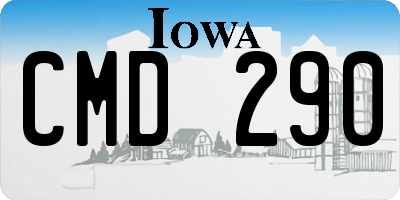 IA license plate CMD290